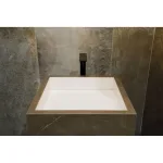 Умивальник окремо стоячий Fiandre Aqua Maximum 50x50 (GF 5050 Waterfall with pedestal) - Фото 4